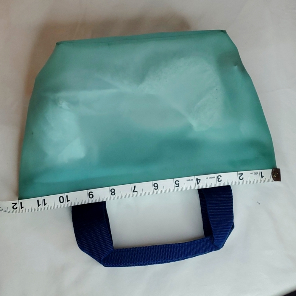 7 for All Mankind Bag - small jelly handbag with blue writing - Picture 12 of 12